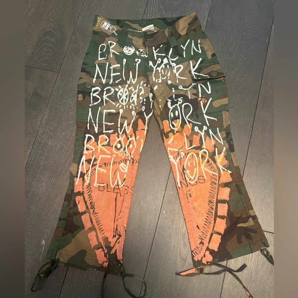 This one of a kind piece of upcycled clothing by Doodie founder of Snow Milk